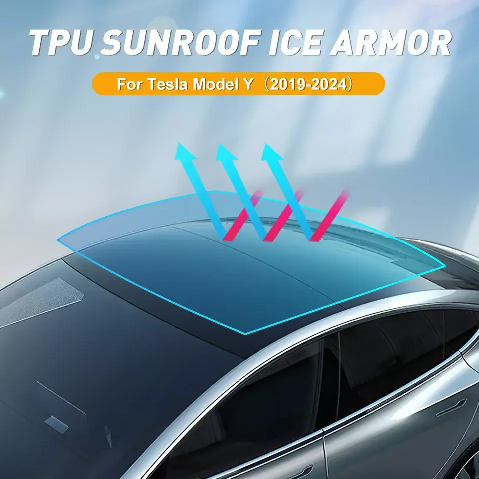 Car Skylight Sunroof Film Sky Blue and Black Self-Healing